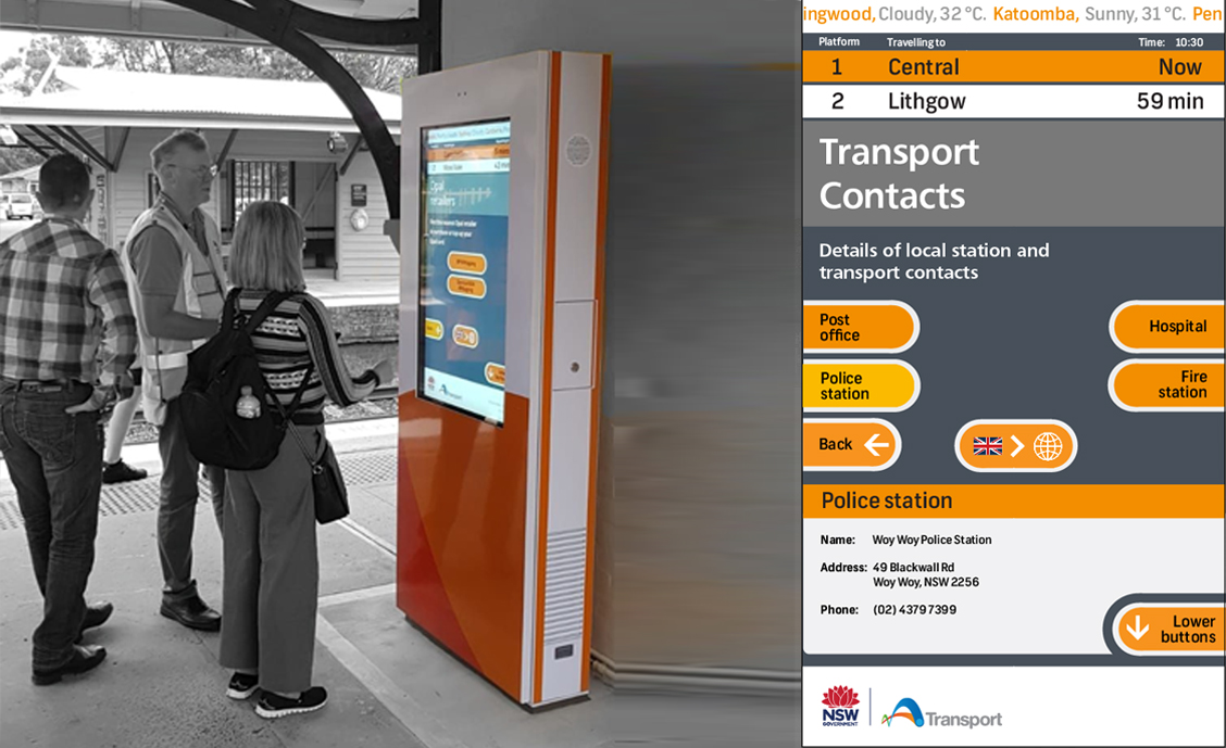 NSW Transport digital wayfinding