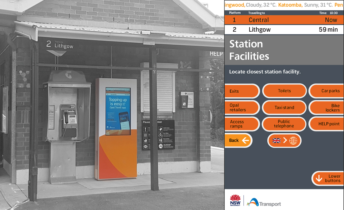 NSW Transport digital wayfinding