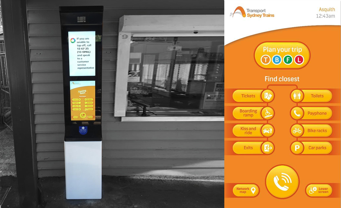 Sydney Trains kiosk