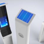 Solar-powered Digital wayfinding kiosk
